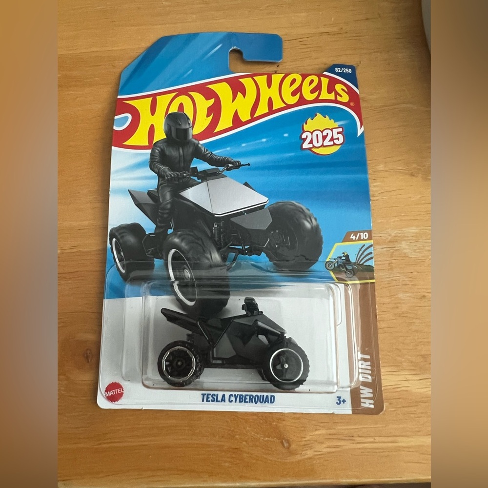 Hot Wheels Tesla Cyberquad Black and Silver Toy